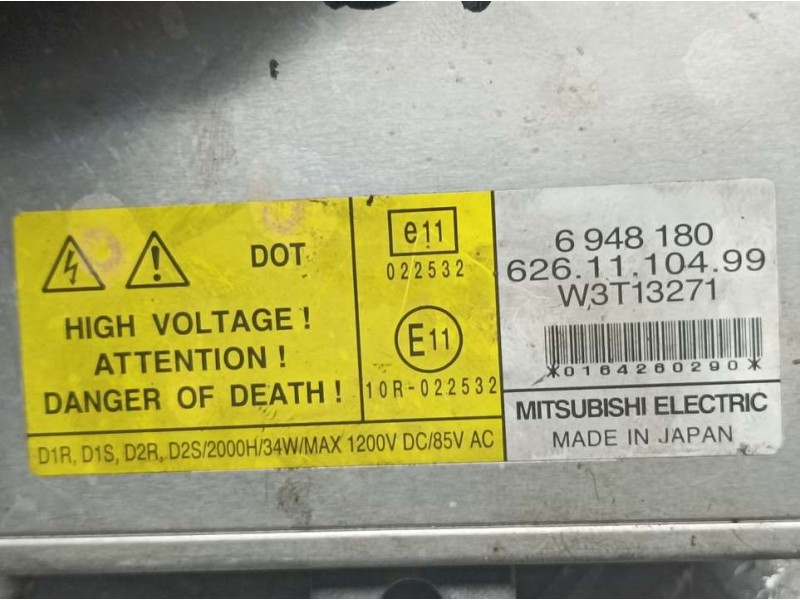 Recambio de centralita faros xenon para volvo s80 berlina d5 executive referencia OEM IAM 6948180 6261110499 MITSUBISHI DCH