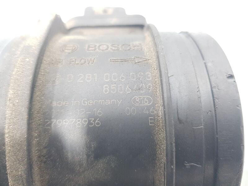 Recambio de caudalimetro para bmw serie 3 berlina (e90) 318d referencia OEM IAM 8506409 BOSCH 0281006093