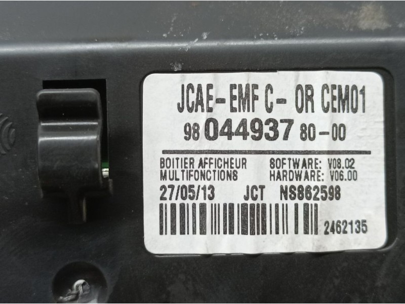 Recambio de pantalla multifuncion para citroën c4 lim. exclusive referencia OEM IAM 9804493780 NS862598 
