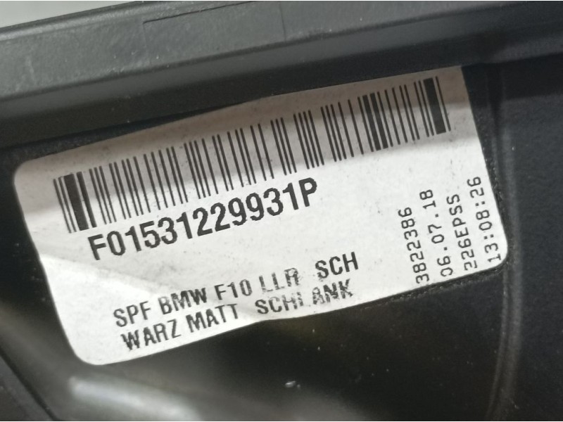 Recambio de retrovisor derecho para bmw serie 5 lim. (f10) 2.0 turbodiesel referencia OEM IAM 3822386  ELECTRICO 3 Y 2 PINS