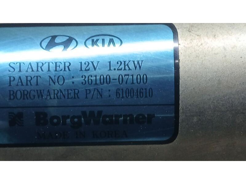 Recambio de motor arranque para kia picanto (ja) concept referencia OEM IAM 3610007100 BORGWARNER 61001410