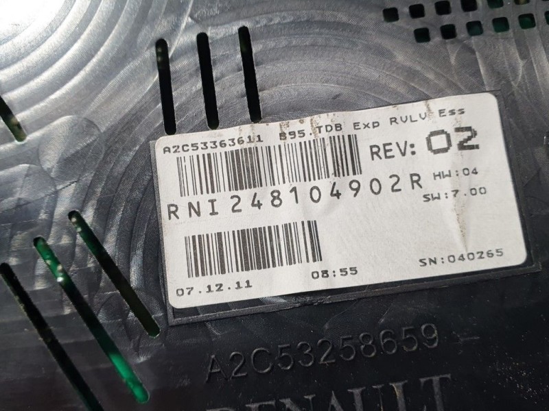 Recambio de cuadro instrumentos para renault megane iii berlina 5 p dynamique referencia OEM IAM 248104902R A2C53363611 VDO