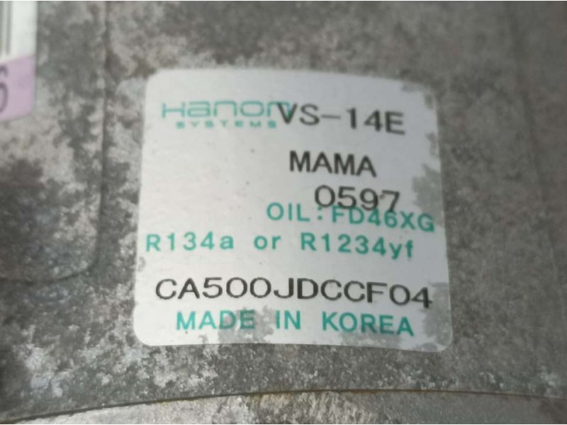 Recambio de compresor aire acondicionado para kia cee´d business referencia OEM IAM CA500JDCCF04 VS14E HANON