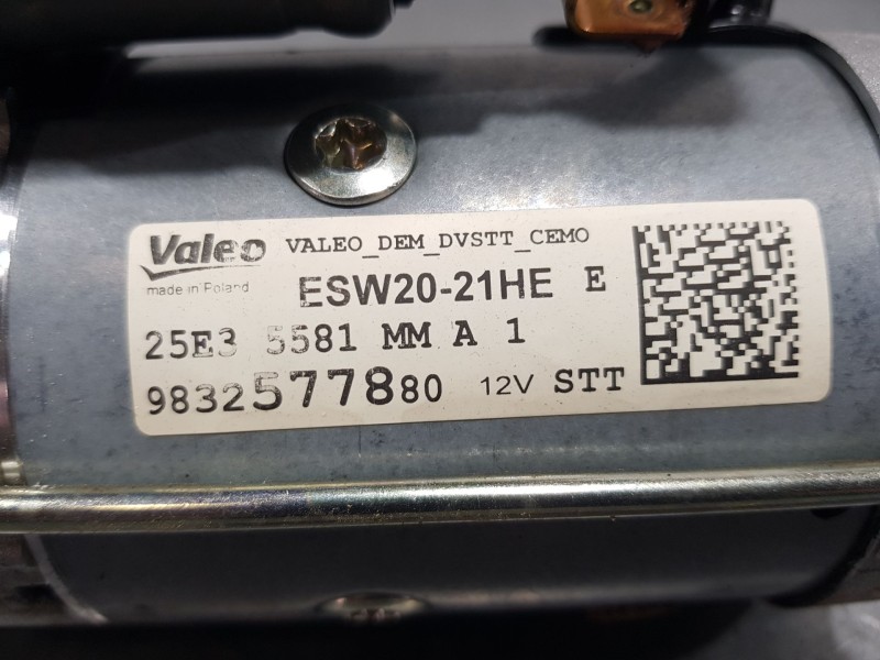 Recambio de motor arranque para citroën berlingo furgoneta/monovolumen (k9) 1.5 bluehdi 100 referencia OEM IAM 9832577880 VALEO 