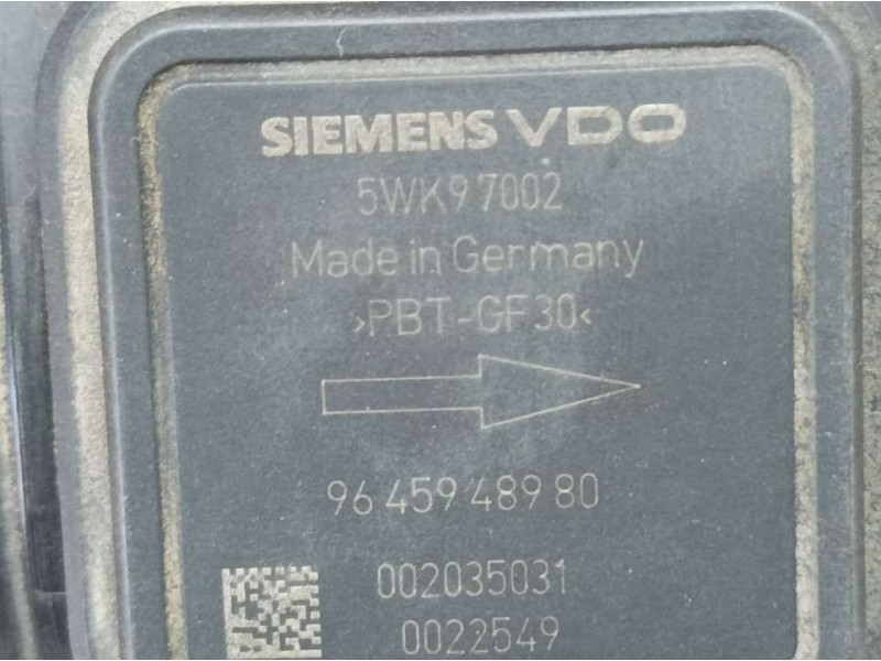 Recambio de caudalimetro para citroën c5 berlina exclusive referencia OEM IAM 9645948980 5WK97002 SIEMENS VDO