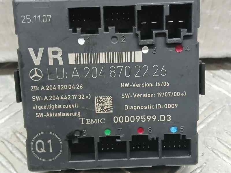 Recambio de modulo electronico para mercedes-benz clase c (w204) berlina c 220 cdi (204.008) referencia OEM IAM A2048702226 0000