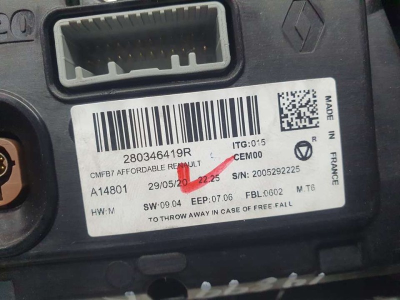 Recambio de sistema navegacion gps para renault captur ii experience referencia OEM IAM 280346419R 2005292225 