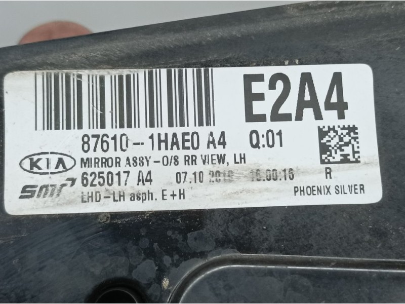 Recambio de retrovisor izquierdo para kia pro_cee´d drive referencia OEM IAM 876101HAE0  ELECTRICO ROZADO 5 PINS