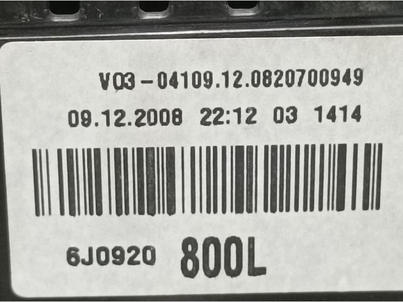 Recambio de cuadro instrumentos para seat ibiza (6j5) reference referencia OEM IAM 6J0920800L A2C53311201 VDO SIEMENS