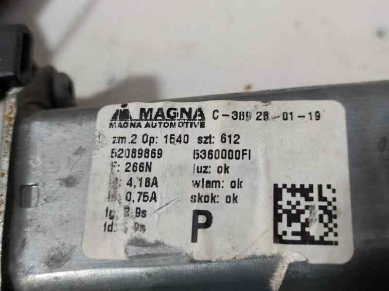 Recambio de elevalunas delantero derecho para fiat nuova 500 (150) lounge referencia OEM IAM 52089869 5360000FI MAGNA ELECTRICO 