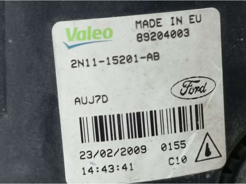 Recambio de faro antiniebla izquierdo para ford fiesta (cb1) ambiente referencia OEM IAM 2N1115201AB 89204003 VALEO