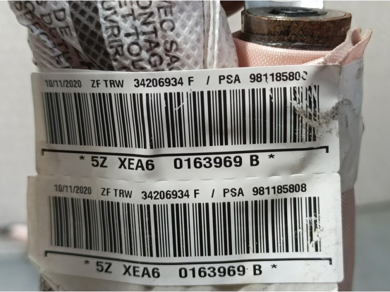 Recambio de airbag cortina delantero izquierdo para citroën c3 elle referencia OEM IAM 981185808 34206934F ZF TRW