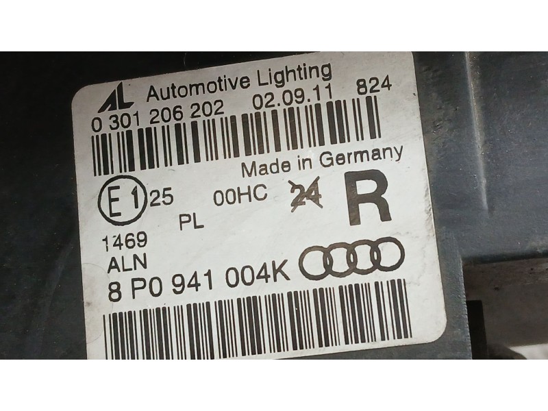 Recambio de faro derecho para audi a3 (8p1) 1.9 tdi referencia OEM IAM 8P0941004K AUTOMOTIVE 0301206202