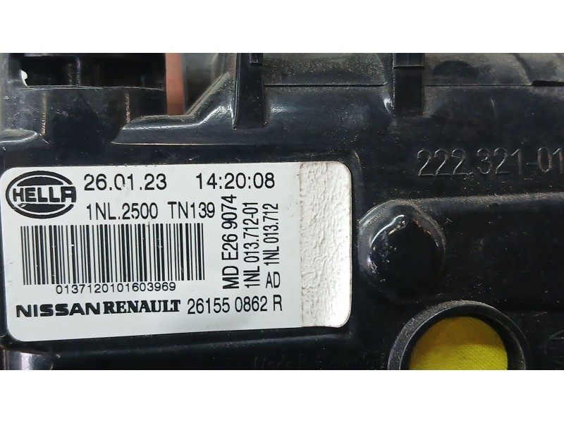 Recambio de faro antiniebla izquierdo para renault clio v (b7_) tce 90 (b7mt) referencia OEM IAM 261550862R HELLA 1NL2500TB139