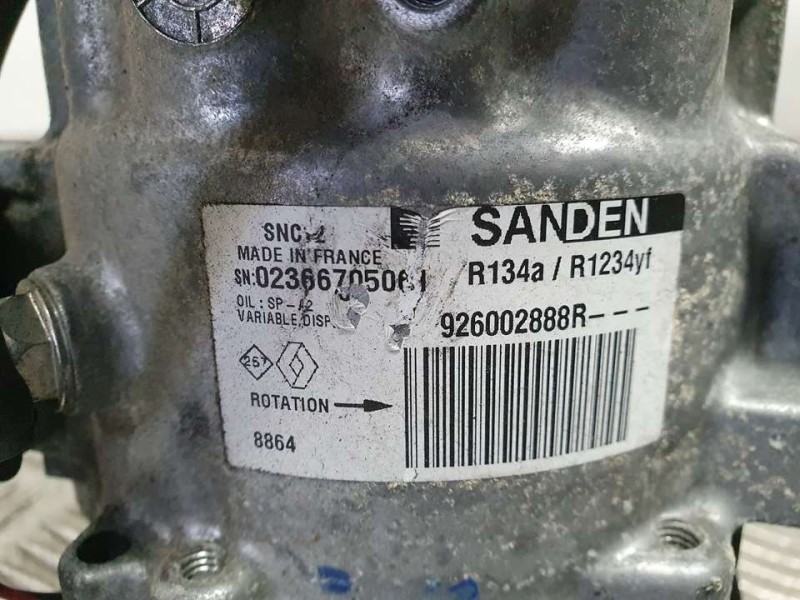 Recambio de compresor aire acondicionado para renault clio v experience referencia OEM IAM 926002888R SNC12 SANDEN