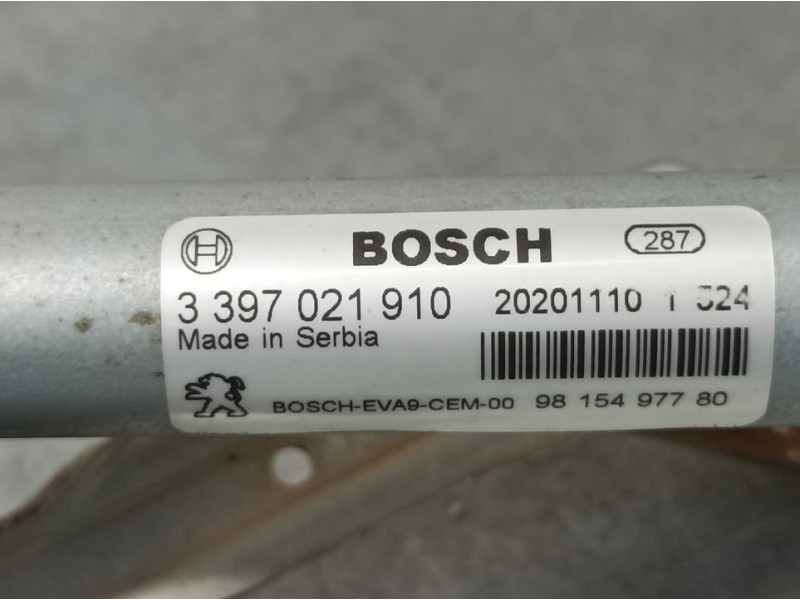 Recambio de motor limpia delantero para citroën c3 elle referencia OEM IAM 9815497780 3397021910 BOSCH
