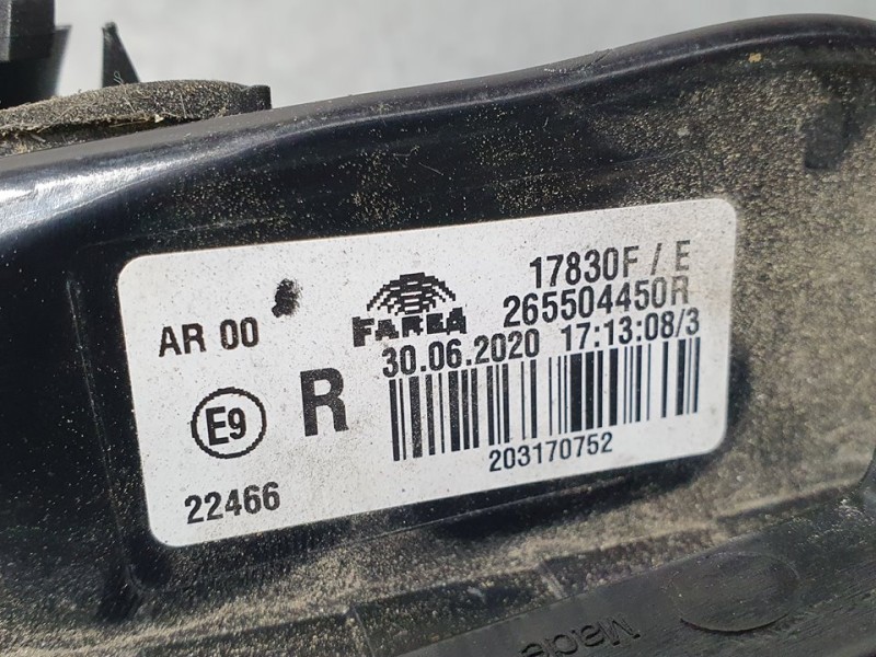 Recambio de piloto trasero derecho para renault clio v experience referencia OEM IAM 265504450R 17830F LED/INTERIOR