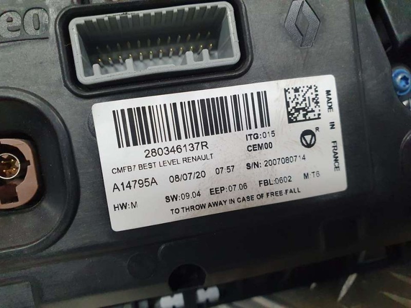 Recambio de sistema navegacion gps para renault clio v experience referencia OEM IAM 280346137R  