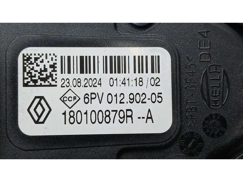 Recambio de potenciometro pedal para renault captur ii evolution referencia OEM IAM 180100879R HELLA 6PV01290205