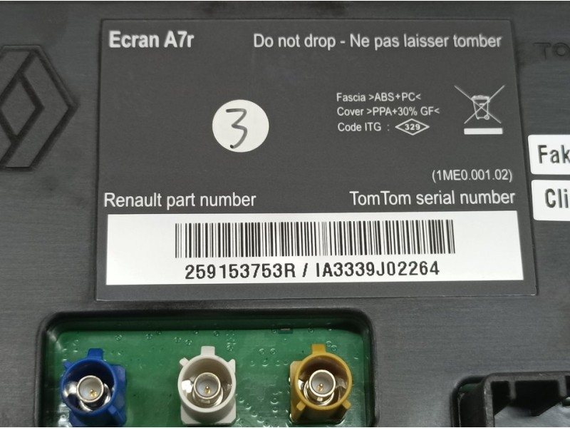 Recambio de sistema navegacion gps para renault scenic iii dynamique referencia OEM IAM 259153753R  TOMTOM