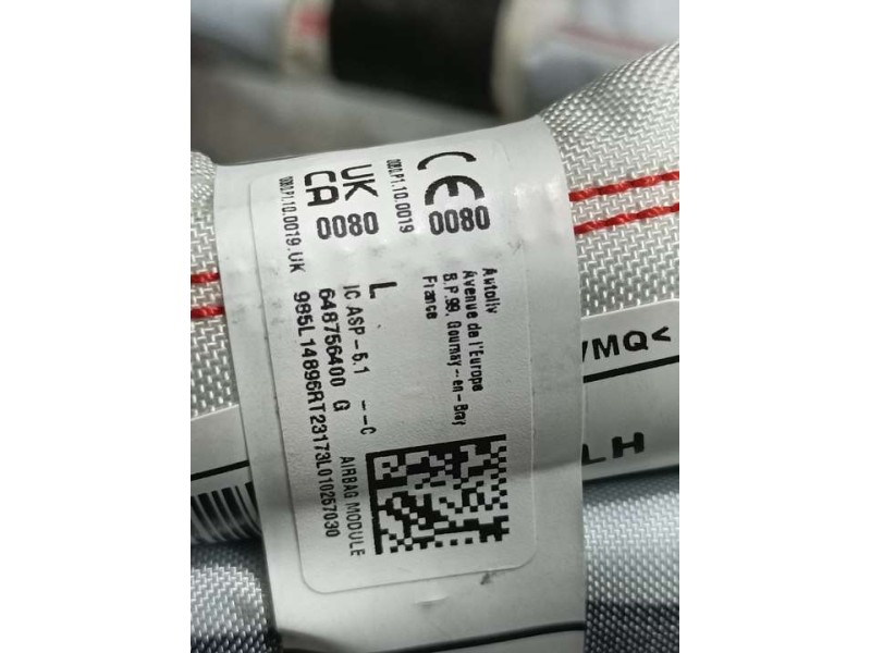 Recambio de airbag cortina delantero izquierdo para dacia sandero 1.0 tce 90 referencia OEM IAM 648756400G 985L14896RT AUTOLIV