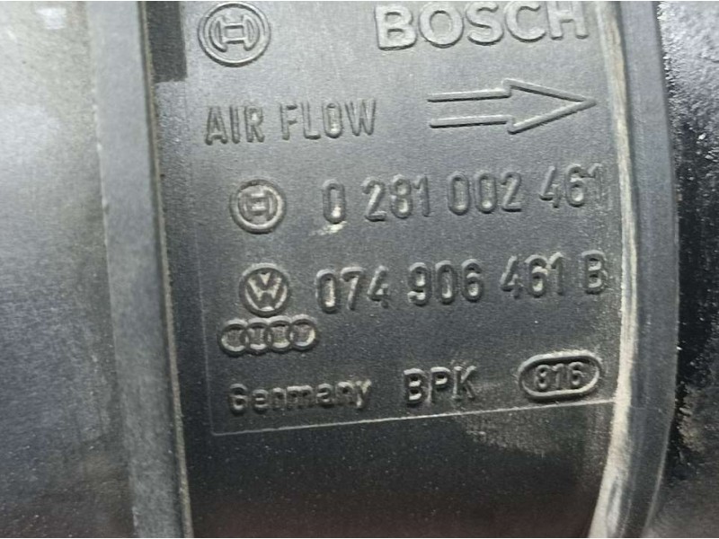 Recambio de caudalimetro para audi a6 berlina (4f2) 2.0 tdi referencia OEM IAM 074906461B 0281002461 BOSCH