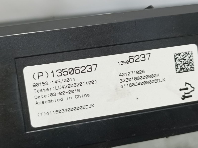 Recambio de modulo electronico para opel mokka selective referencia OEM IAM 13506237 421271026 