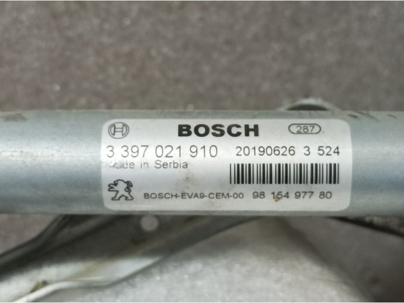 Recambio de motor limpia delantero para peugeot 2008 (--.2013) signature referencia OEM IAM 9815497780 3397021910 BOSCH