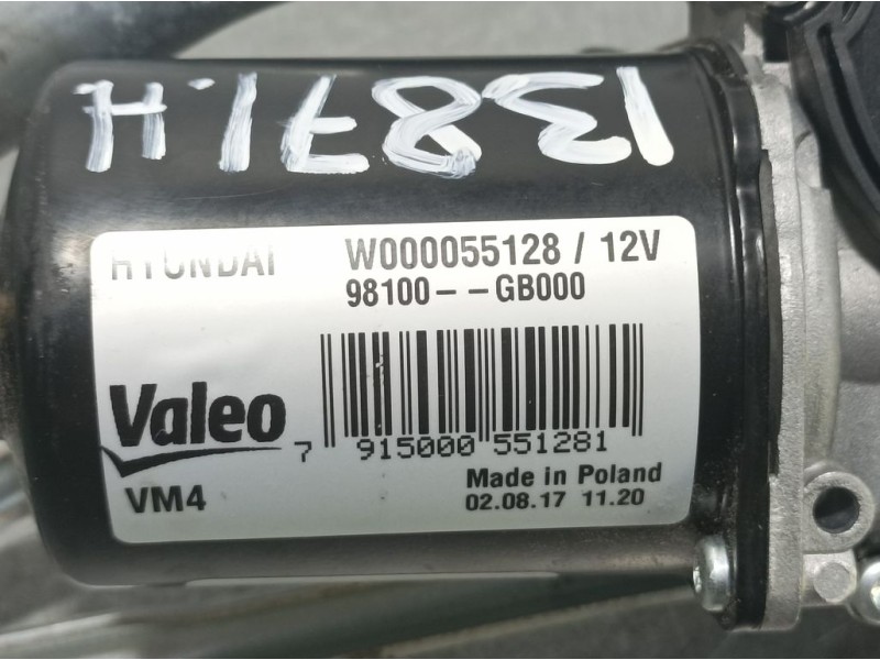 Recambio de motor limpia delantero para hyundai i20 classic referencia OEM IAM 98100GB000 W000055128 VALEO