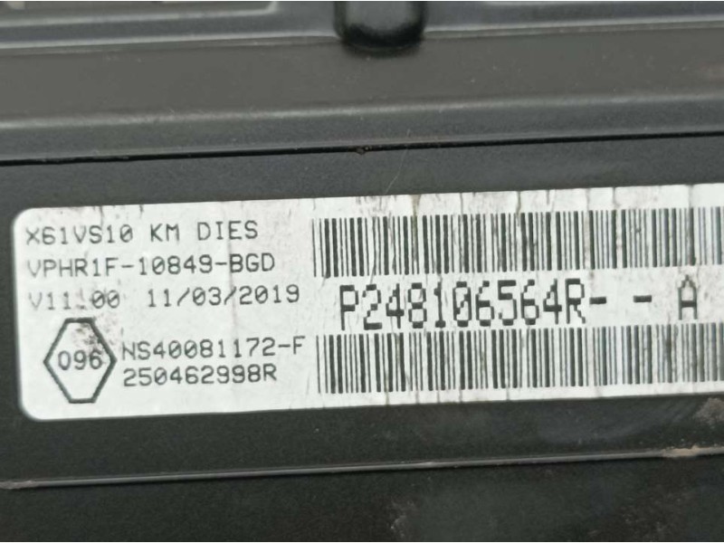 Recambio de cuadro instrumentos para mercedes-benz citan (w415) furgon 109 cdi lang (a2) (415603) referencia OEM IAM 248106564R 