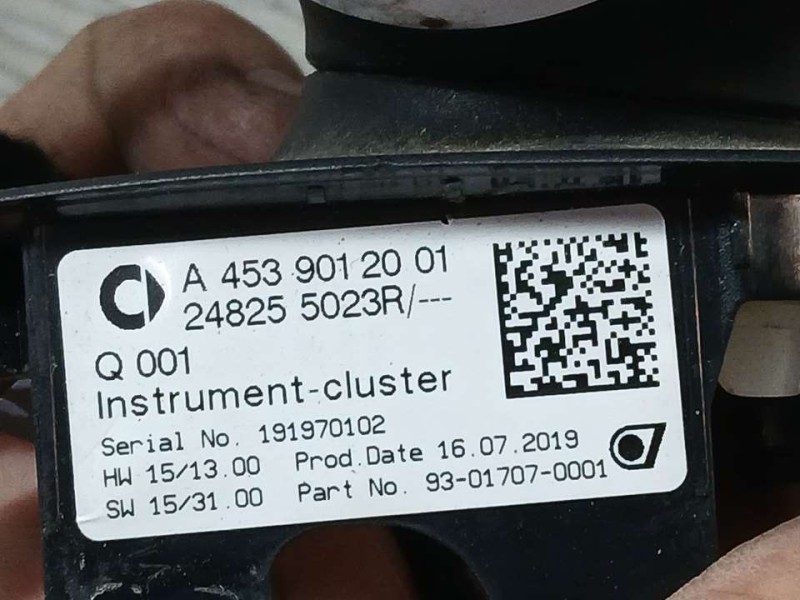 Recambio de cuadro instrumentos para smart fortwo coupe electric drive / eq pull&bear (453.391) referencia OEM IAM A4539012001 2