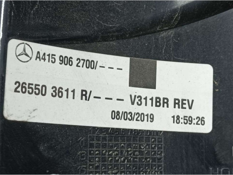 Recambio de piloto trasero derecho para mercedes-benz citan (w415) furgon 109 cdi lang (a2) (415603) referencia OEM IAM A4159062