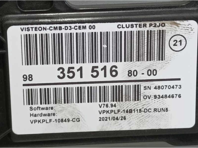 Recambio de cuadro instrumentos para opel corsa f edition referencia OEM IAM 985151680 CMBD3CEM00 DIGITAL