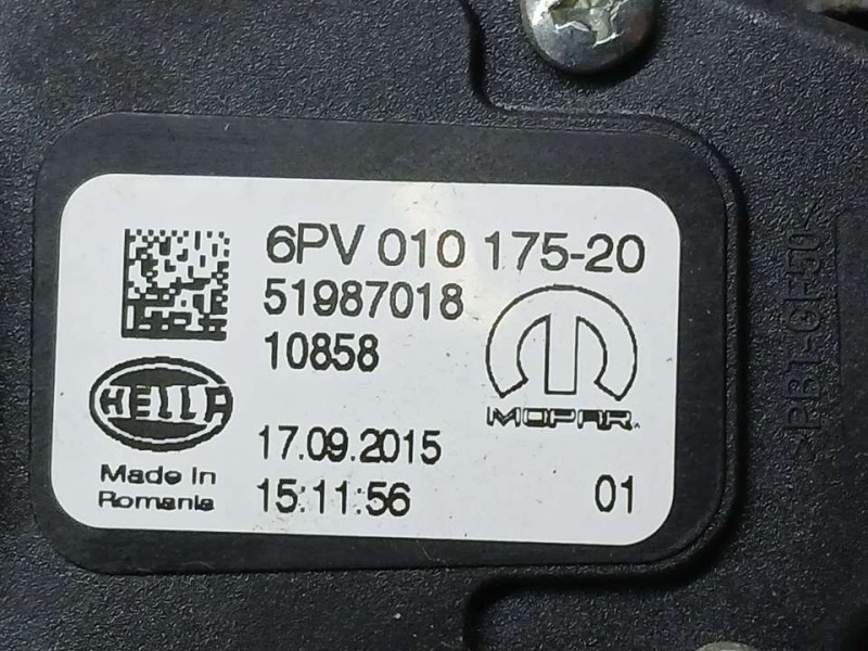 Recambio de potenciometro pedal para fiat tipo ii (356) sedan easy referencia OEM IAM 51987018 6PV01017520 HELLA