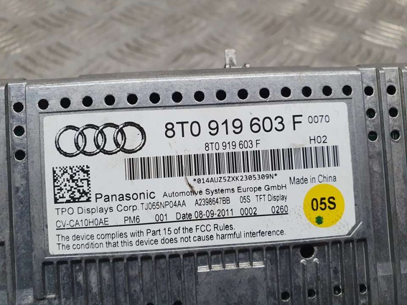 Recambio de sistema navegacion gps para audi a4 ber. (b8) básico referencia OEM IAM 8T0919603F  PANTALLA MULTIFUNCION