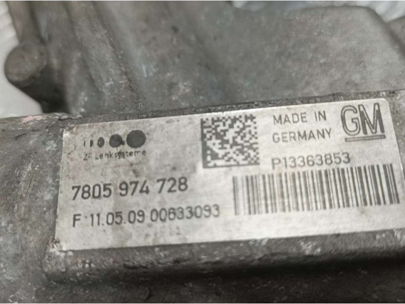 Recambio de cremallera direccion para opel astra j lim. selective referencia OEM IAM 13363853 7805974728 ELECTRO-MECANICA ZF