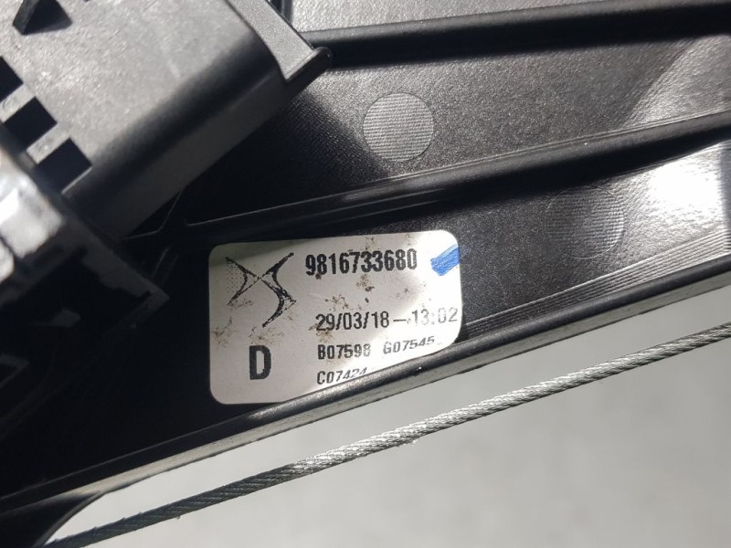 Recambio de elevalunas trasero derecho para ds 7 crossback grand chic referencia OEM IAM 9816733680  ELÉCTRICO 6 PINS