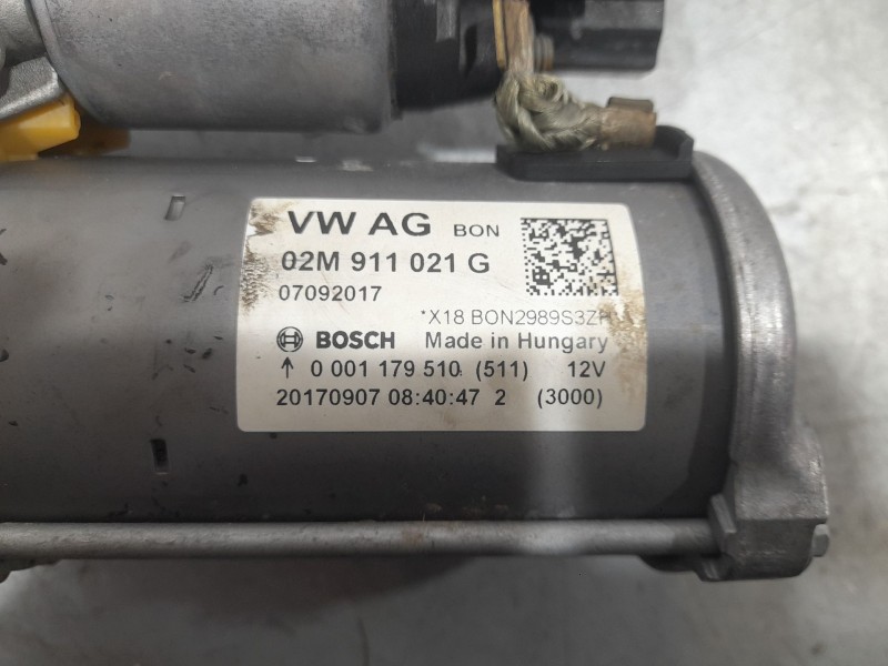 Recambio de motor arranque para volkswagen up! (122) high up! bmt referencia OEM IAM 02M911021G BOSCH 0001179510511