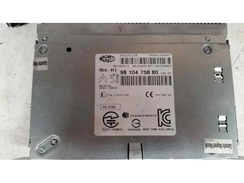 Recambio de sistema audio / radio cd para peugeot 308 access referencia OEM IAM 503551223807 9810475880 MAGNET ARELL