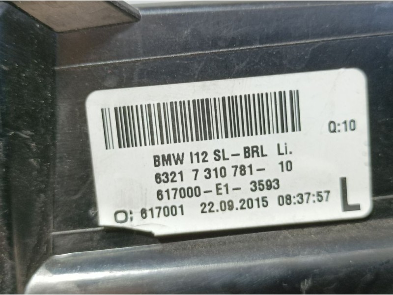 Recambio de piloto trasero izquierdo para bmw i8 (i12) i8 pure impulse referencia OEM IAM 63217310781  ROZADO