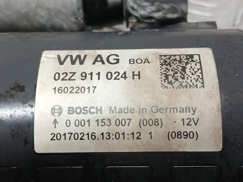 Recambio de motor arranque para skoda rapid ambition referencia OEM IAM 02Z911024H BOSCH 0001153007