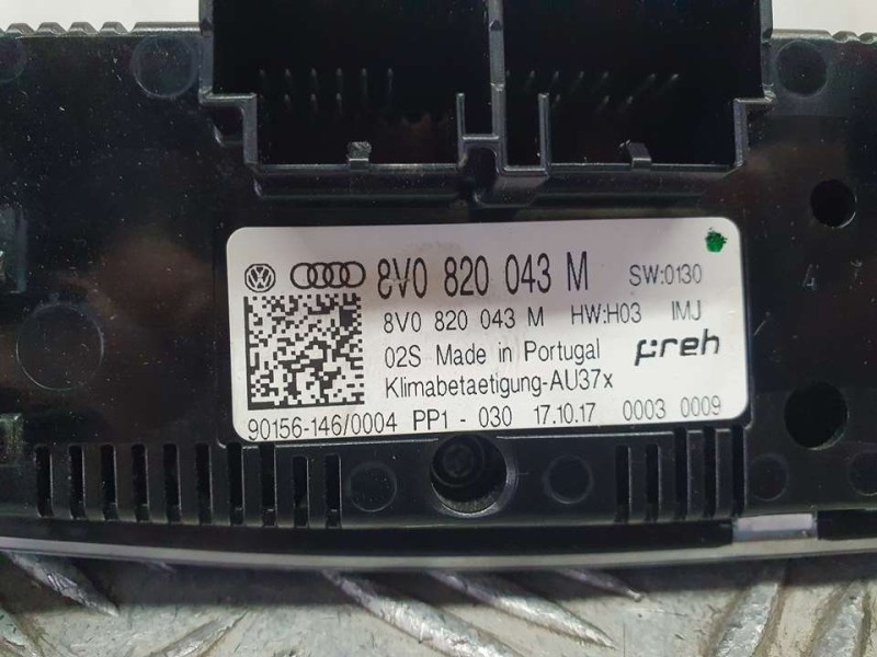 Recambio de mando climatizador para audi a3 sportback (8vf) design edition referencia OEM IAM 8V0820043M 90156146 PREH