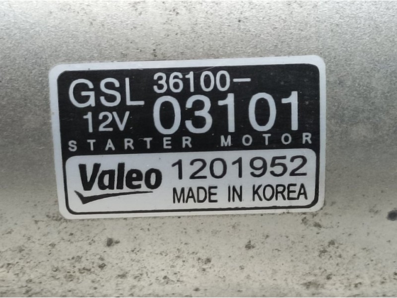 Recambio de motor arranque para hyundai i20 fresh referencia OEM IAM 3610003101 1201952 VALEO
