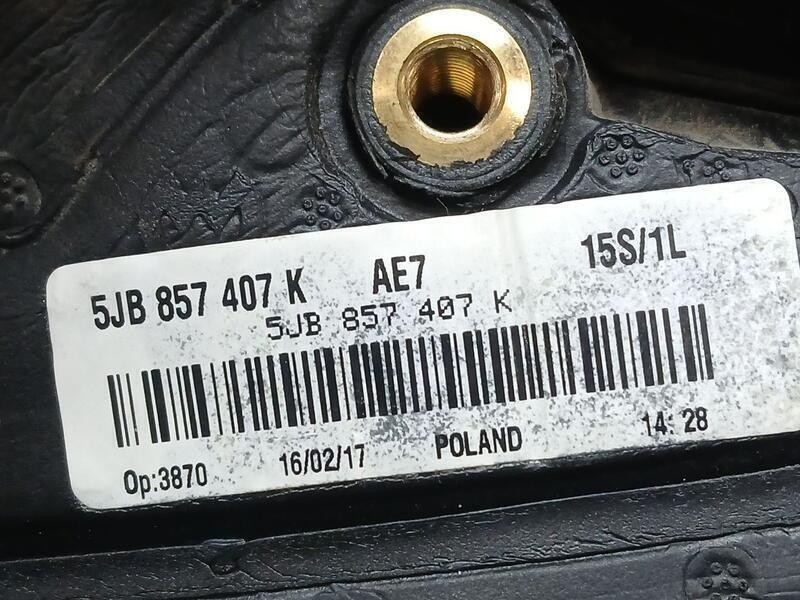 Recambio de retrovisor izquierdo para skoda rapid ambition referencia OEM IAM 5JB857407K ELECTRICO 6 CABLES 