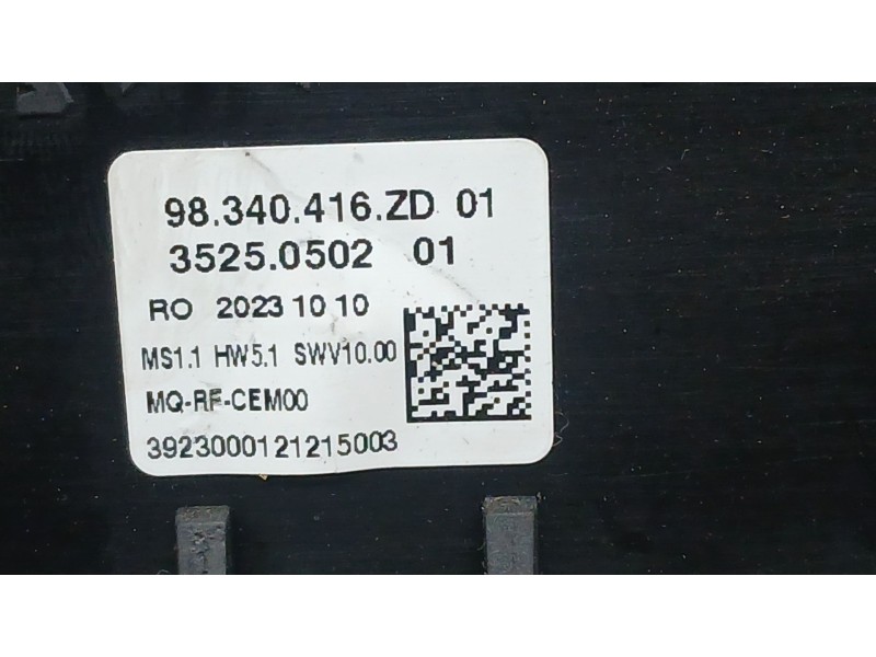 Recambio de mando calefaccion / aire acondicionado para opel vivaro c furgoneta (k0) 1.5 referencia OEM IAM 98340416ZD  35250502
