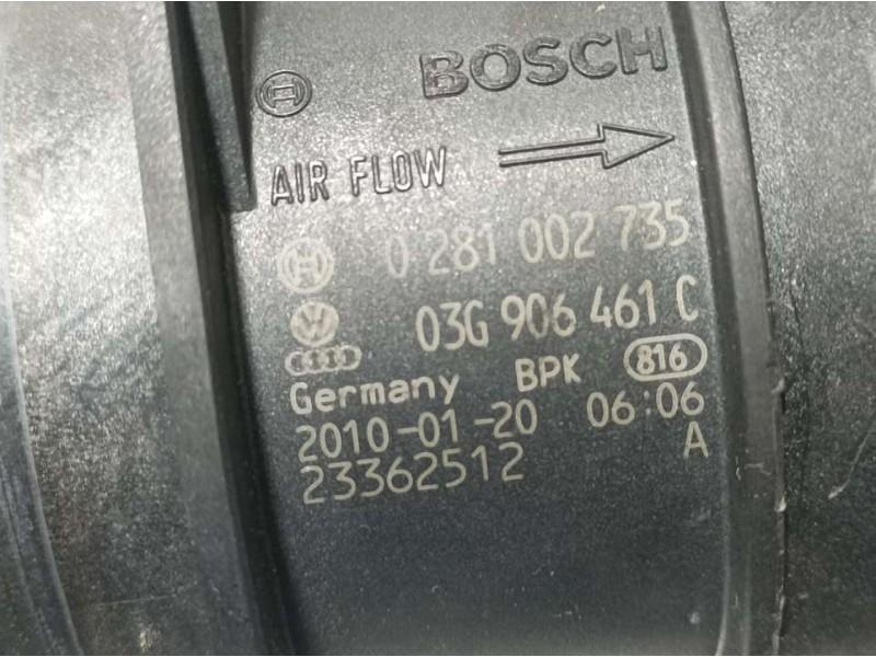 Recambio de caudalimetro para audi a4 ber. (b8) e referencia OEM IAM 03G906461C 0281002735 BOSCH