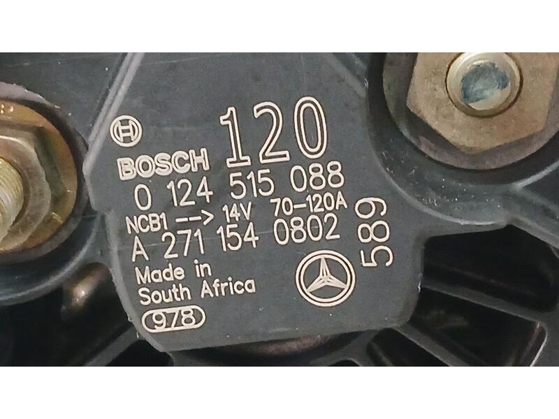 Recambio de alternador para mercedes-benz clase slk (w171) roadster slk 200 kompresor referencia OEM IAM A2711540802 BOSCH 01245