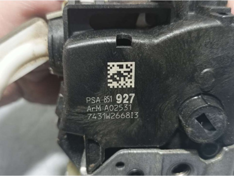 Recambio de cerradura puerta trasera derecha para peugeot 508 sw active referencia OEM IAM 851927  ELECTRICA