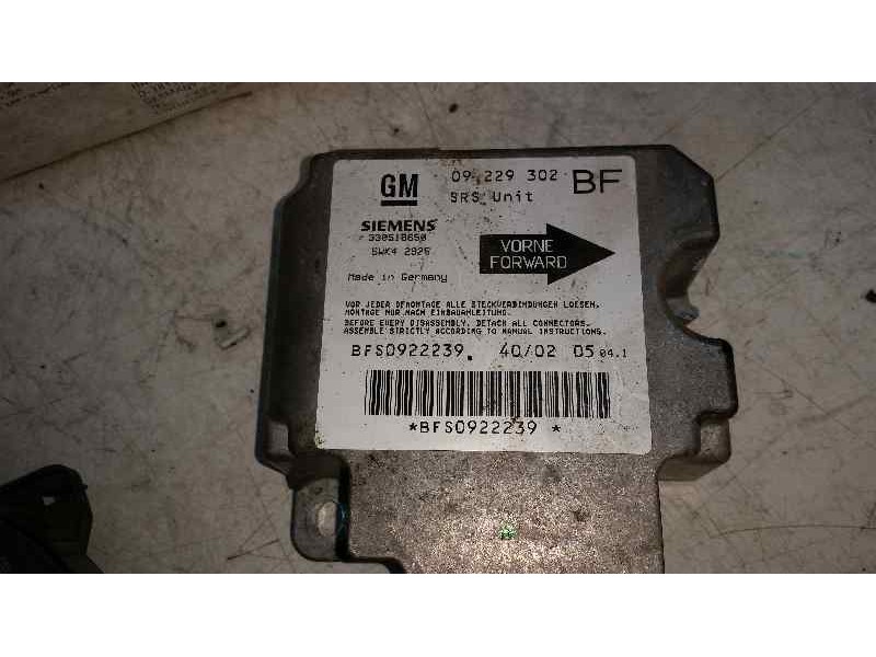 Recambio de kit airbag para opel astra g berlina club referencia OEM IAM 09229302  