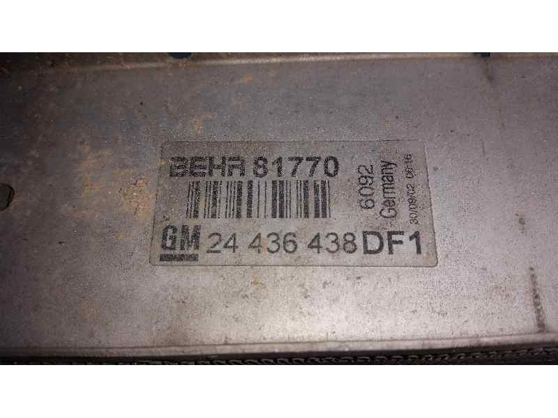 Recambio de intercooler para opel astra g berlina club referencia OEM IAM 81770 24436438 BEHR